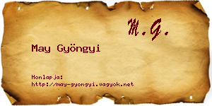 May Gyöngyi névjegykártya
